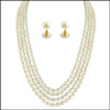 4 string oval pearl necklace - SJPJA-246 - Click here to View more details about this Product